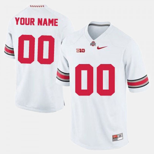 Ohio State Buckeyes #00 College Football Men Customized Jerseys - White