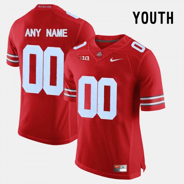 Ohio State Buckeyes #00 College Limited Football Youth(Kids) Custom Jersey - Red