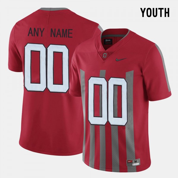 Ohio State Buckeyes #00 Youth Throwback Customized Jersey - Red