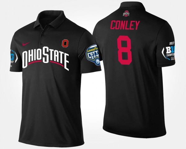 Ohio State Buckeyes #8 Gareon Conley Bowl Game For Men Big Ten Conference Cotton Bowl Polo - Black