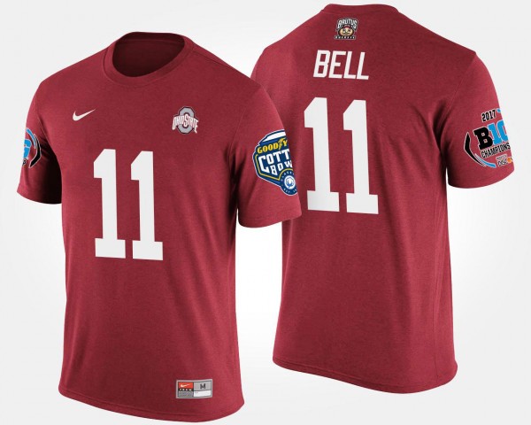 Ohio State Buckeyes #11 Vonn Bell Bowl Game Big Ten Conference Cotton Bowl Men's T-Shirt - Scarlet