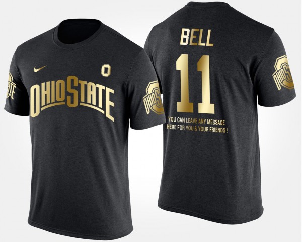 Ohio State Buckeyes #11 Vonn Bell For Men Short Sleeve With Message Gold Limited T-Shirt - Black