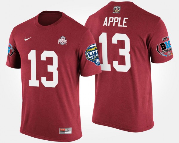 Ohio State Buckeyes #13 Eli Apple Bowl Game Big Ten Conference Cotton Bowl Men T-Shirt - Scarlet