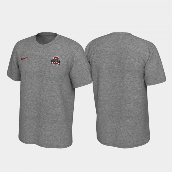 Ohio State Buckeyes For Men Left Chest Logo Legend T-Shirt - Heathered Gray