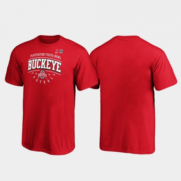 Ohio State Buckeyes Kids Tackle 2019 Fiesta Bowl Bound T-Shirt - Scarlet